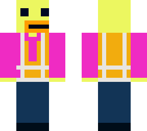 duck with construction costume