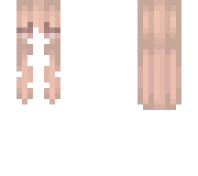 europe's female blonde hair but peach