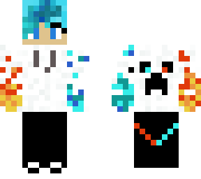 fire ice hoodie girl
