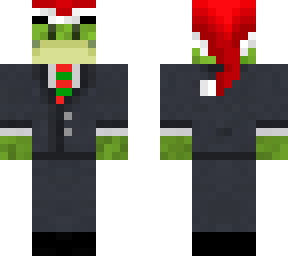 frog with a santa hat