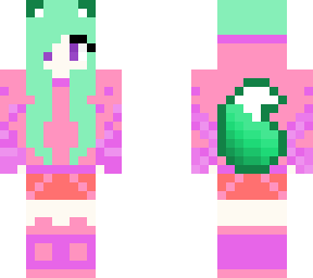 mint fox with fuchsia fire