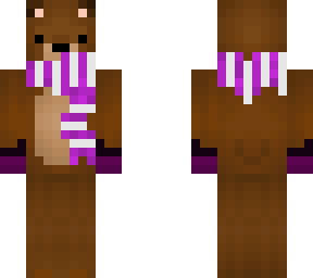 purple scarf bear