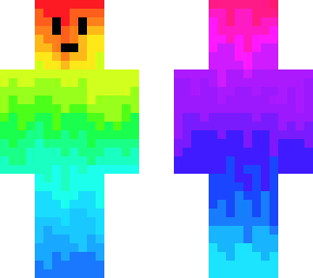 rainbow man with face