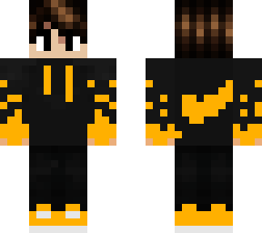 black and orange flames