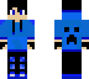 blue and black cool boy | Minecraft Skin