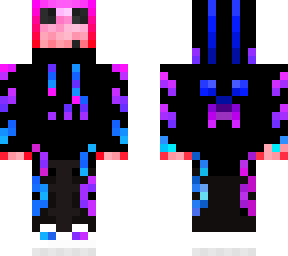 colorful slime with galaxy hoodie