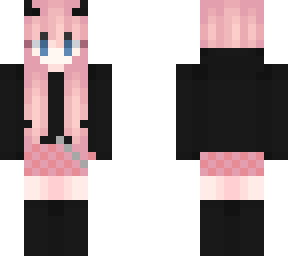 demon girl pink and black