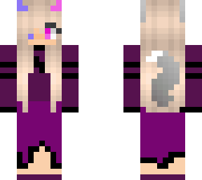 devil purple girl in a dress