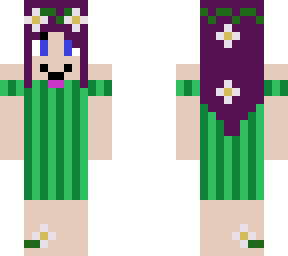 elven flower girl (the sing below her neck is a necklace not a mouth)