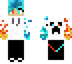 fire ice hoodie girl