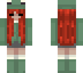 frog outfit w/ red hair
