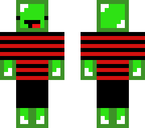 green skeppy skin with an outfit