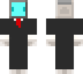 hypixel bedwars npc skin in a tuxedo - cyan