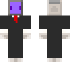 hypixel bedwars npc skin in a tuxedo - purple