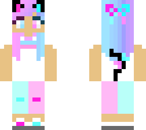 kawaii cotton candy cat girl
