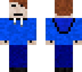 man with blue hoodie