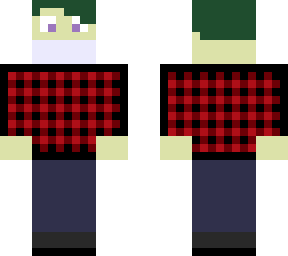 masked flannel and jeans guy