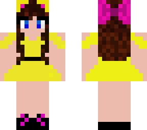 mujer vestido amarillo