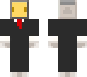one of the hypixel bedwars npc skins in a poorly made tuxedo