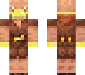 piglin with gold mask and gloves