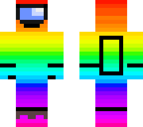 rainbow among us character | Minecraft Skin