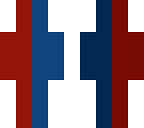 red blue