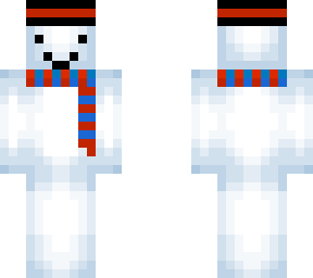 snowman red & blue scarf