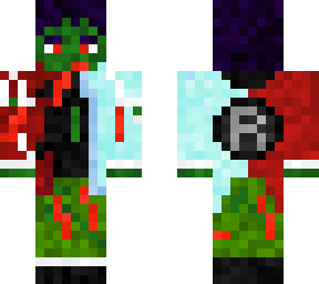 zombie kid red and blue