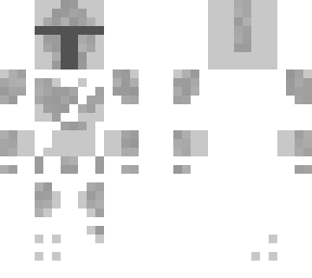 a white mandolorian