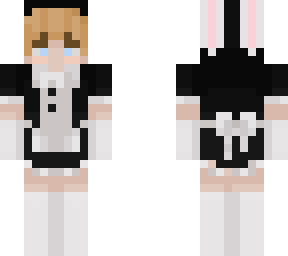 blonde hair + maid dress
