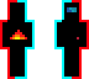 blue and red among us fire