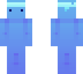 blue mouthless cute sealike creature king