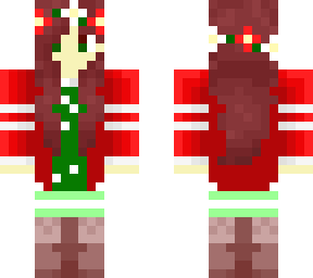christmas girl w/ peppermint flower crown!