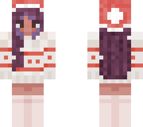 christmas sweater & purple hair