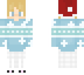 christmas trendy boy skin (blonde) (blue sweater)