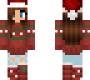 christmas trendy girl skin