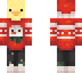 festive duck in sweater