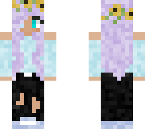 flower crown purple hair