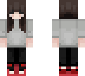 girl with red jordans and black joggers