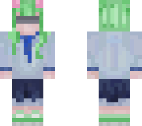 green haired girl