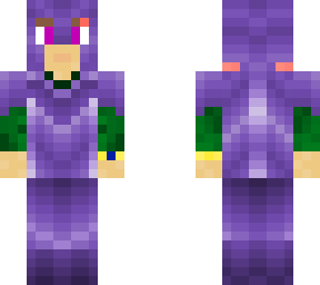 person in cool purple armor