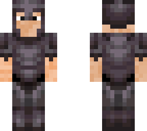 person in netherite armor