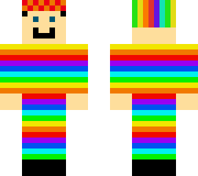 person with rainbow clothes