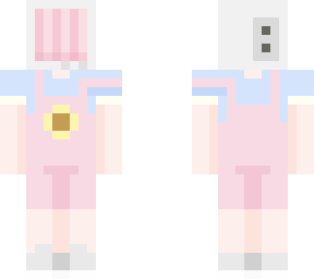 pink computer head girl