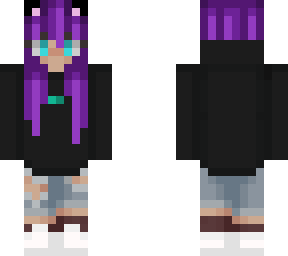 purple - cat - girl - hoodie