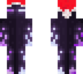 purple and blue enderman with holiday spirit