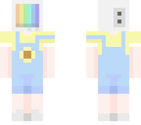 rainbow computer head girl