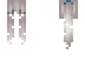 female hb - long ponytail - skinwalker gray fade