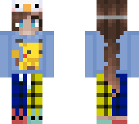 pikachu blue-yellow pajamas