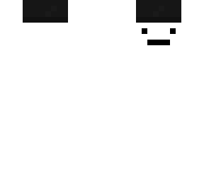 white with black hat
